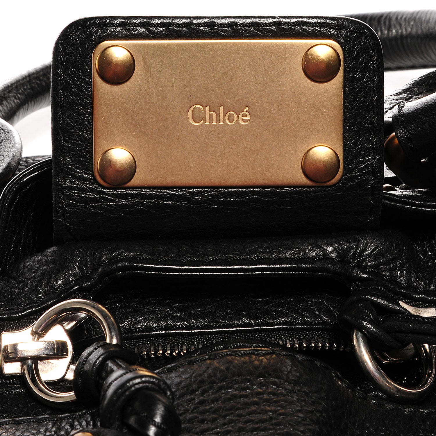 Chloe Leather Medium Paddington Satchel Black 7 of 12