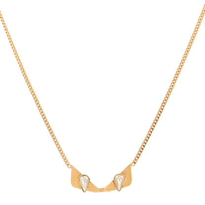 Fendi Metal Monster Eye Necklace Gold 1 of 4