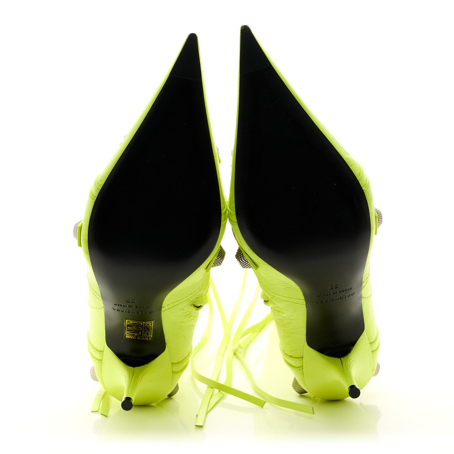 Agneau Arena Cagole 90mm Boots 39 Fluo Yellow