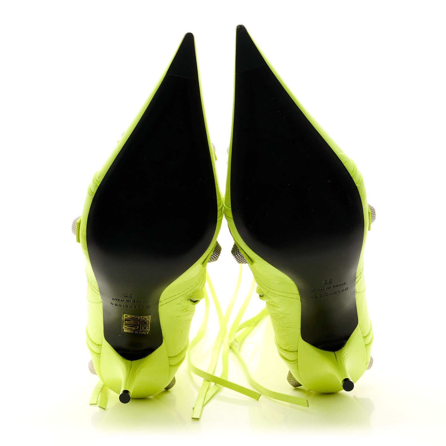 Balenciaga Agneau Arena Cagole 90mm Boots 39 Fluo Yellow 5 of 9