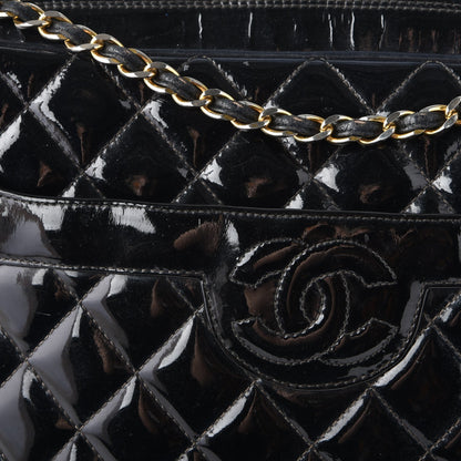 Chanel Patent Quilted Tassel Camera Case Black 12 of 16