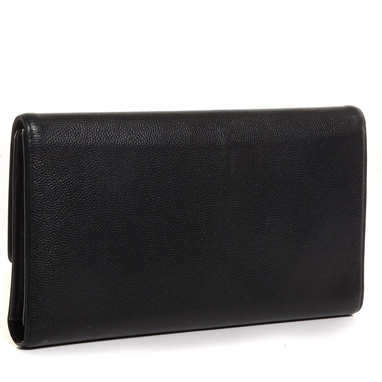 Caviar Sevruga Long Flap Wallet Black
