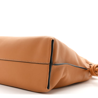 Loewe Nappa Calfskin Medium Flamenco Knot Clutch Warm Desert 10 of 11