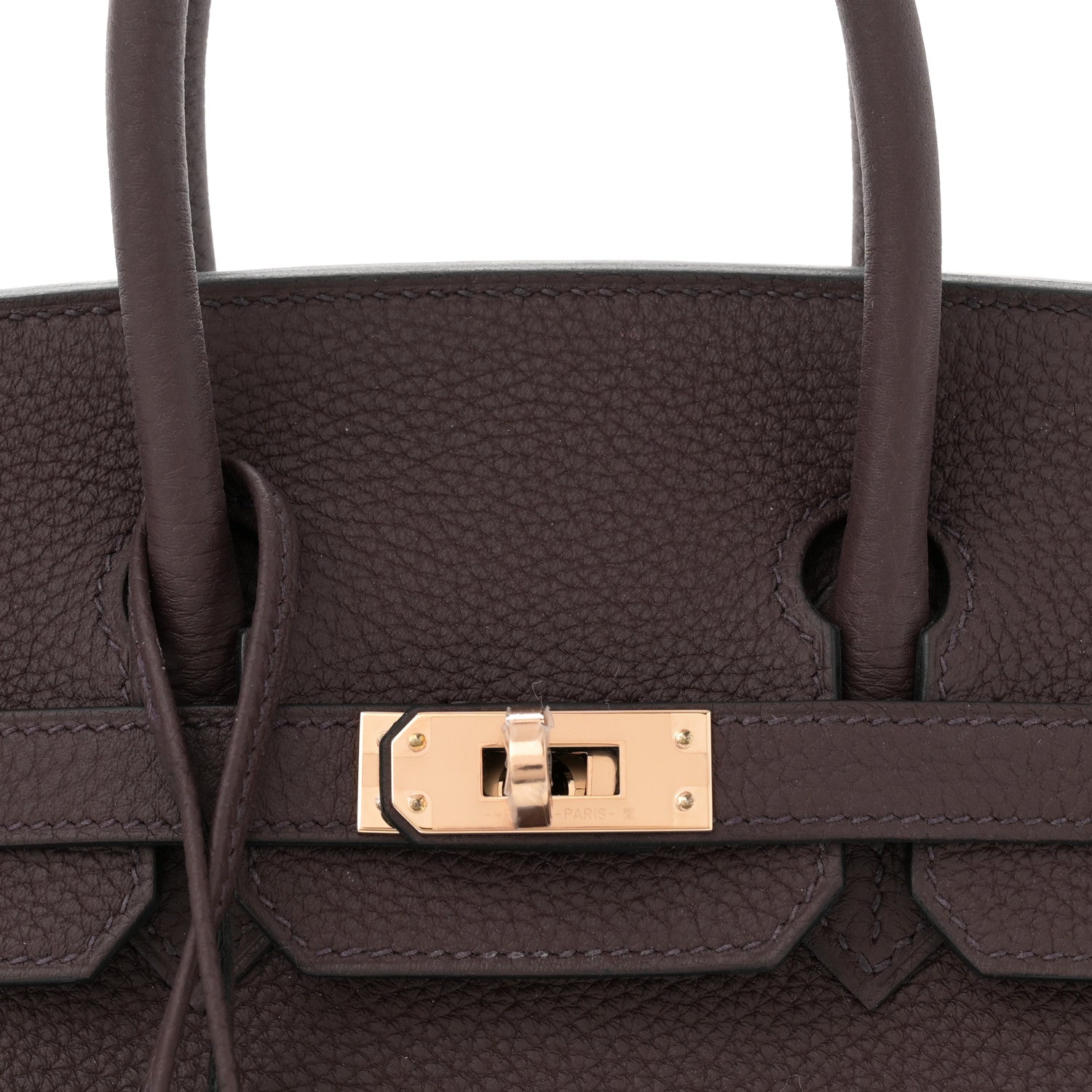 Hermes Togo Horseshoe Birkin 25 Rouge Sellier Rose Mexico 7 of 10