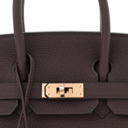 Hermes Togo Horseshoe Birkin 25 Rouge Sellier Rose Mexico 7 of 10
