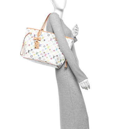 Louis Vuitton LV X TM Monogram Multicolor Neverfull MM White 2 of 10