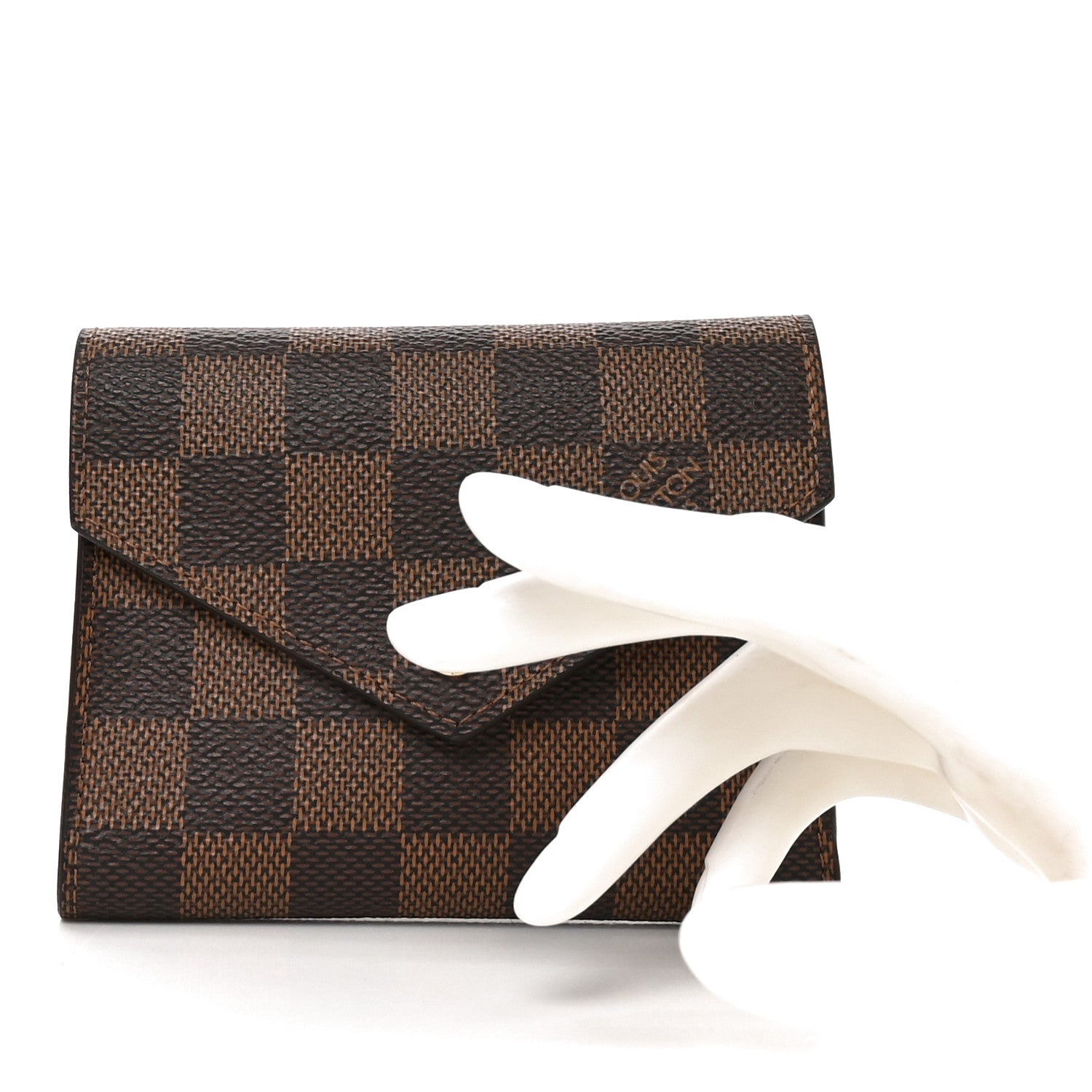 Louis Vuitton Damier Ebene Victorine Wallet Red 2 of 7