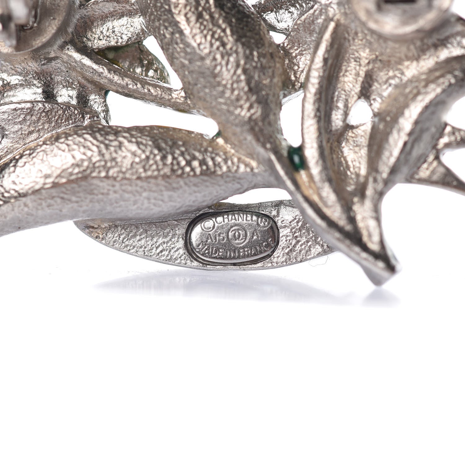 Chanel Metal Resin Flower Brooch White 4 of 5