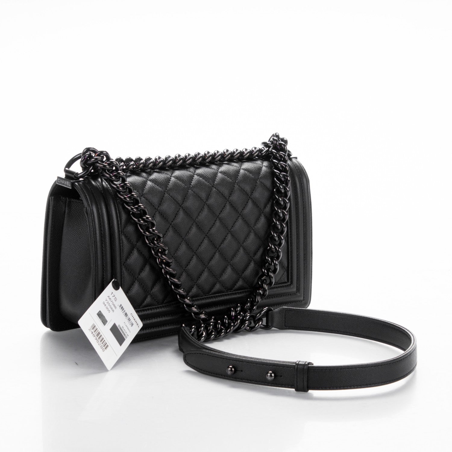 Chanel Caviar Quilted Medium Boy Flap So Black 3 of 7