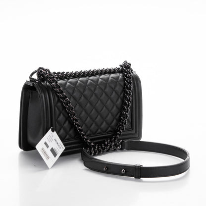 Chanel Caviar Quilted Medium Boy Flap So Black 3 of 7