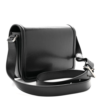 Saint Laurent Box Calfskin Monogram Medium Solferino Satchel Black 3 of 10