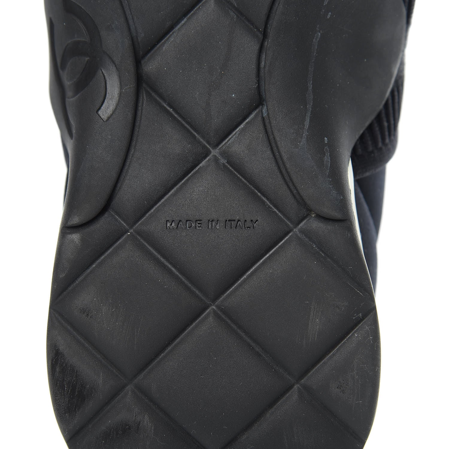 Chanel Stretch Fabric CC Sneakers 40 Black 7 of 10