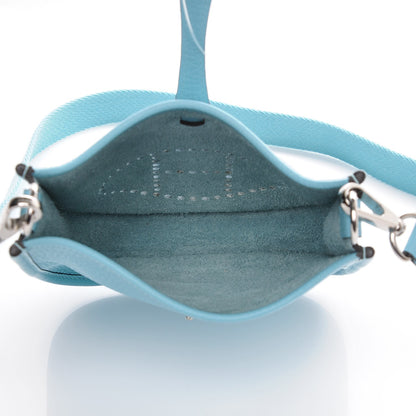 Hermes Taurillon Clemence Evelyne TPM Bleu Atoll 5 of 13