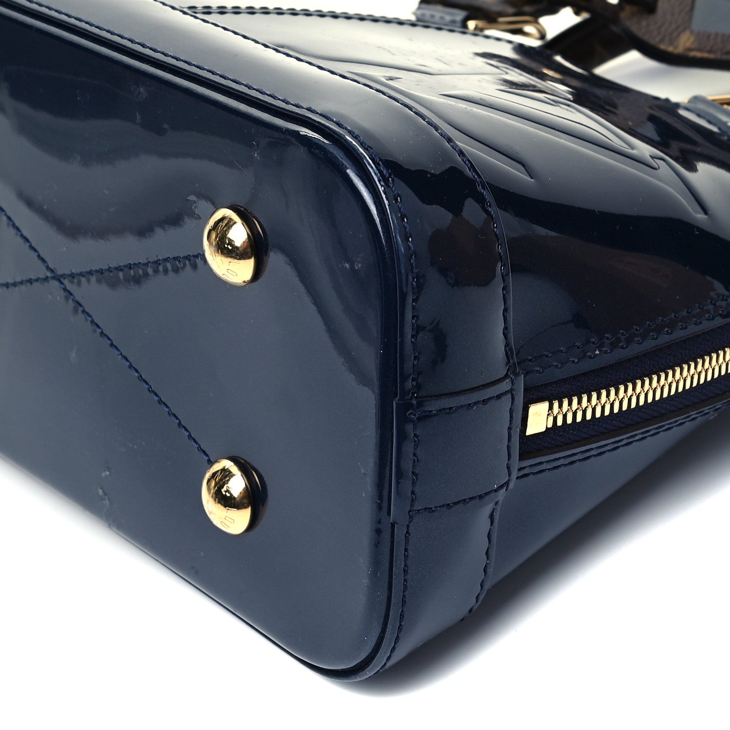 Louis Vuitton Patent Monogram Alma BB Marine 8 of 8