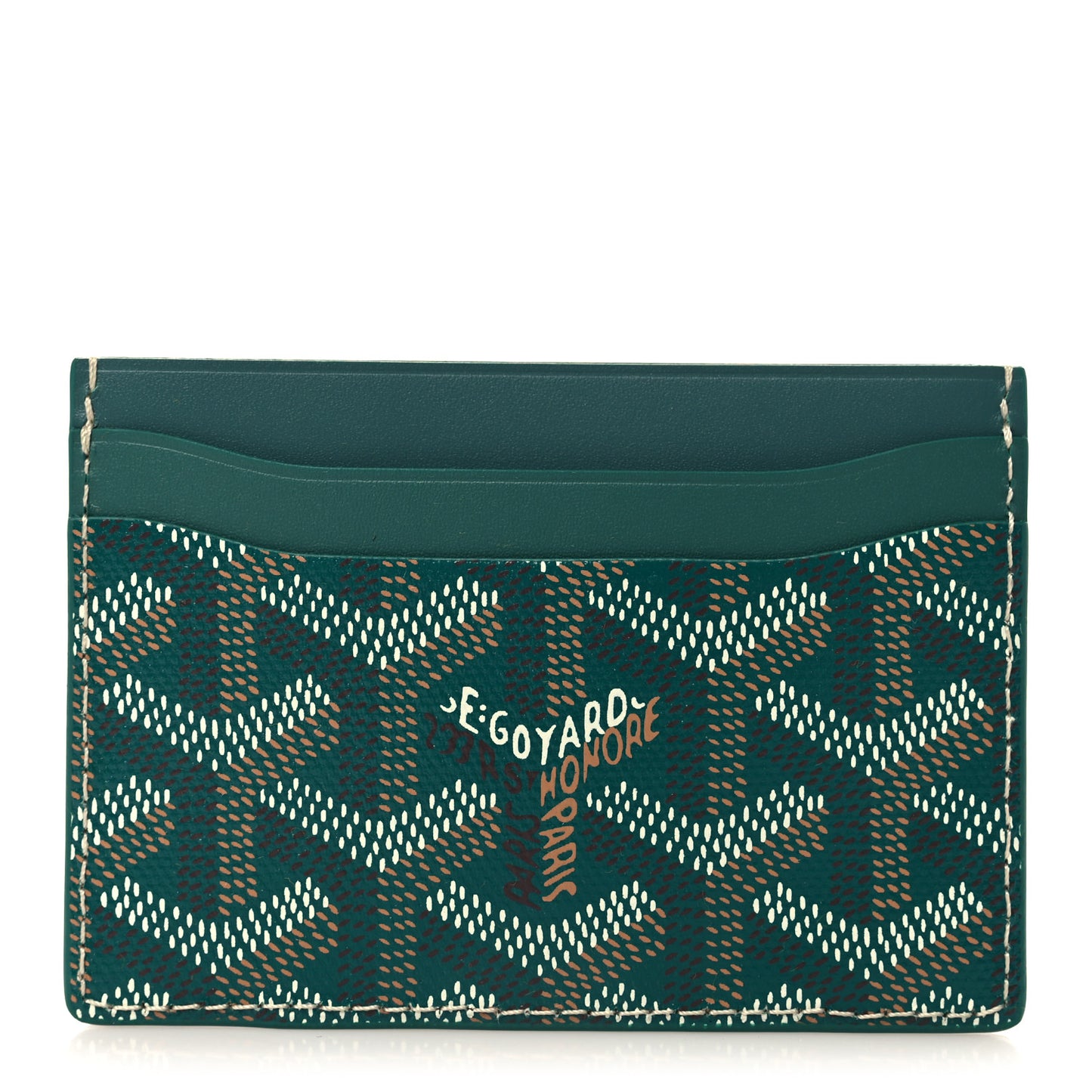 Goyardine Saint Sulpice Card Holder Green