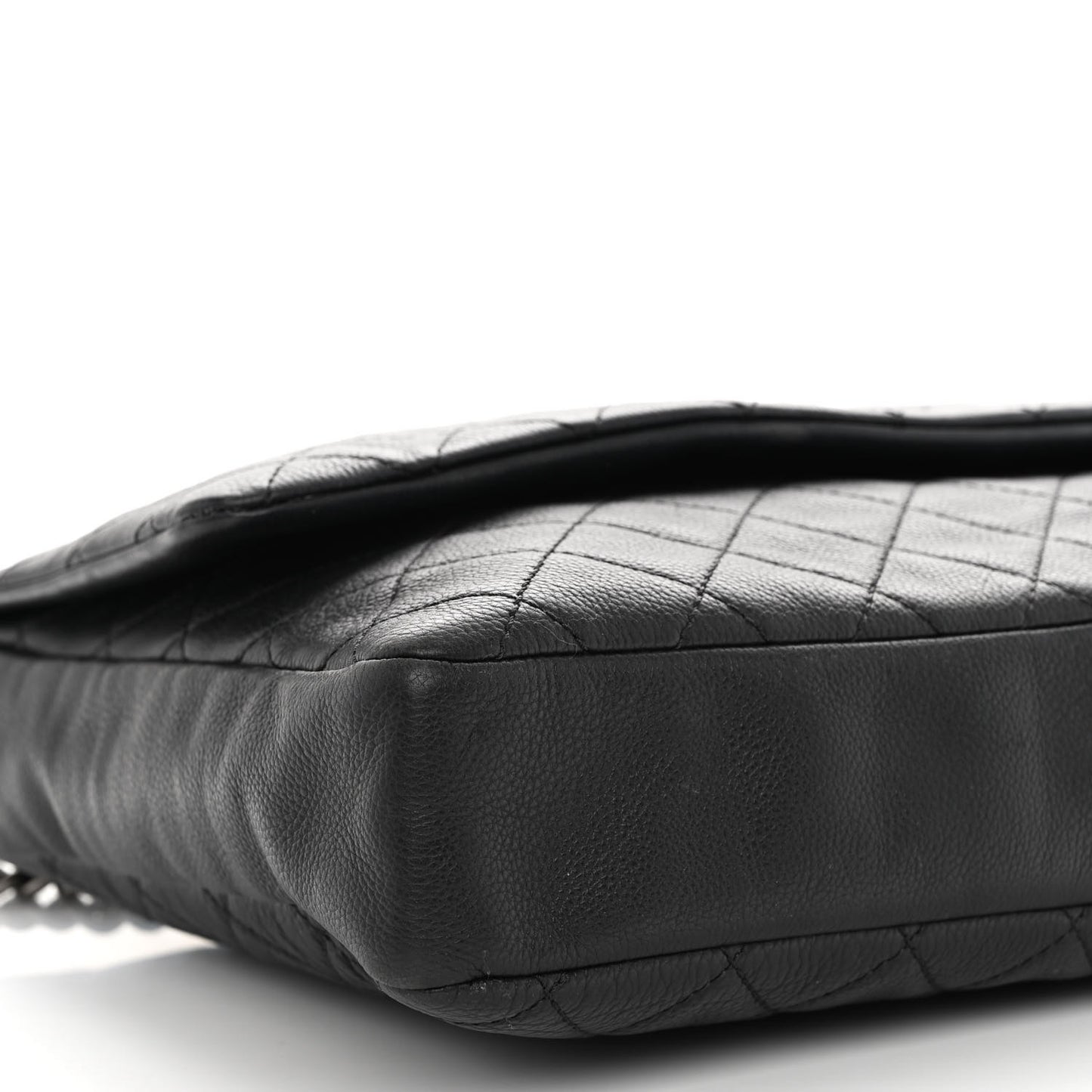 Calfskin Quilted Couture Messenger Black