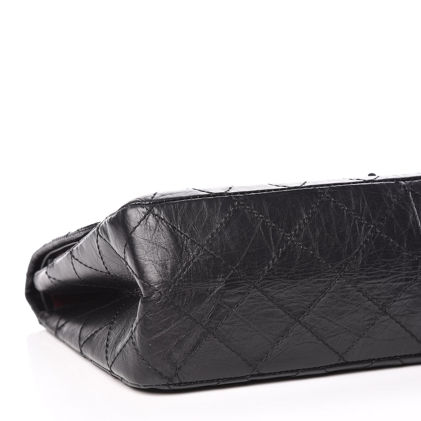 Aged Calfskin Quilted 2.55 Reissue 227 Flap Black
