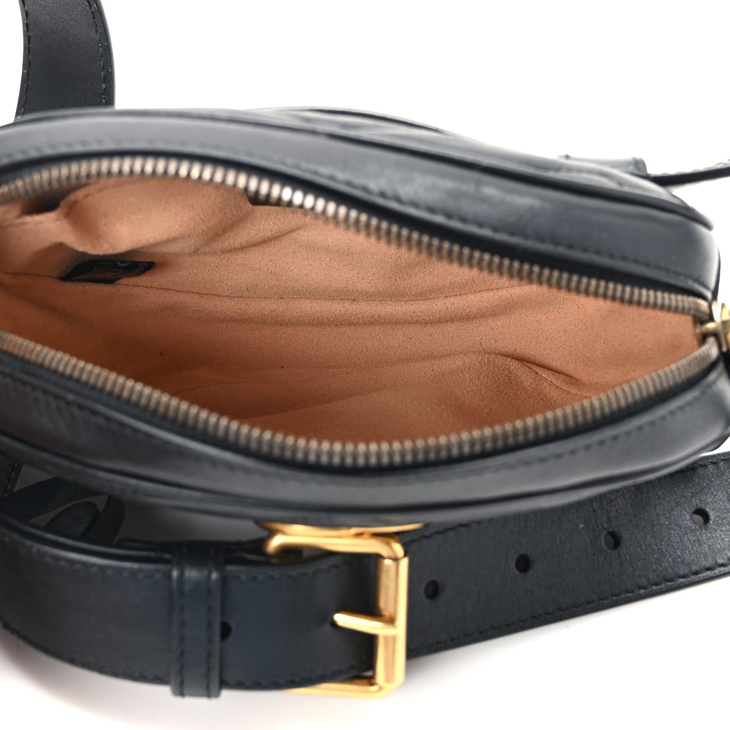 Calfskin Matelasse GG Marmont Belt Bag 85 34 Black