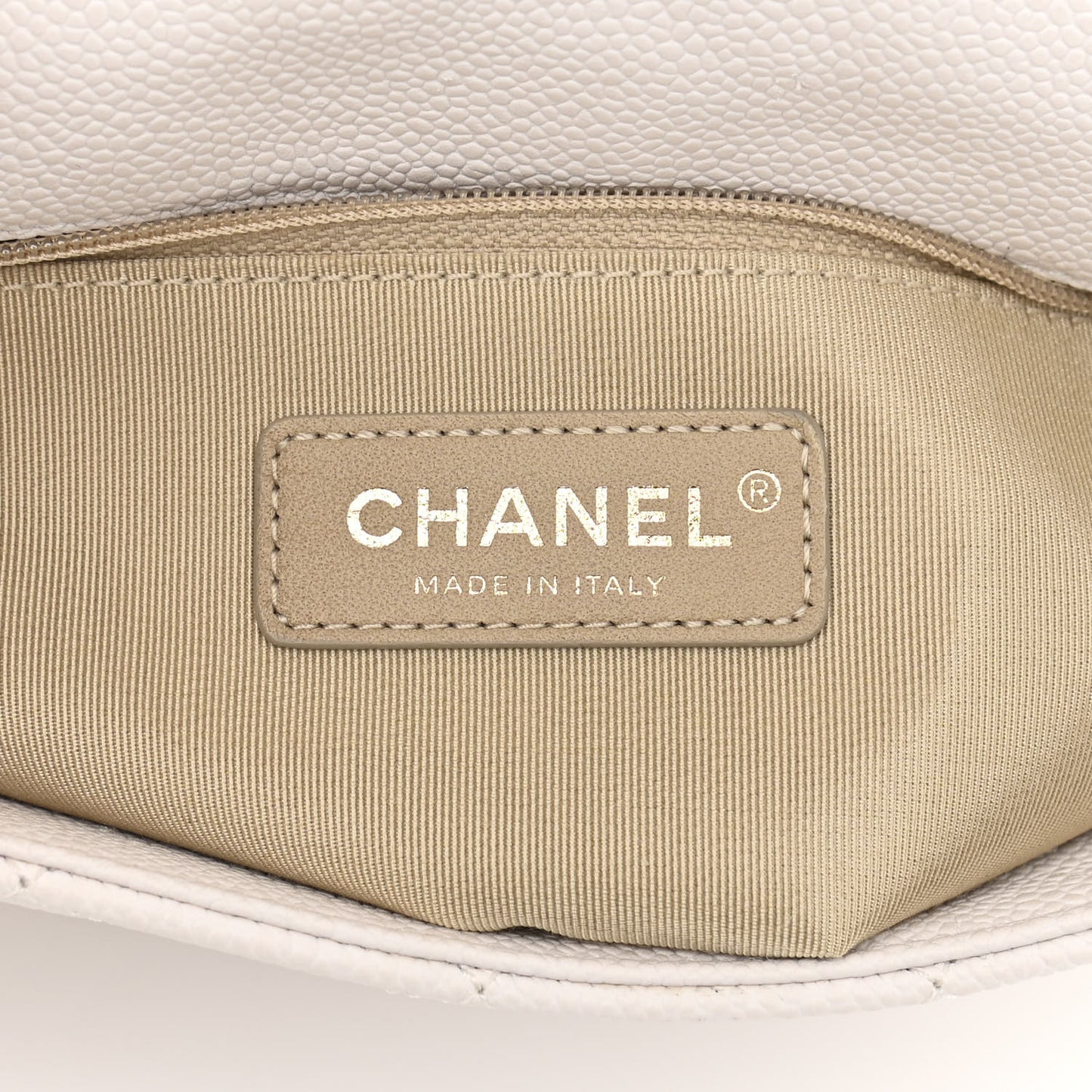 Caviar Quilted City Walk Flap White