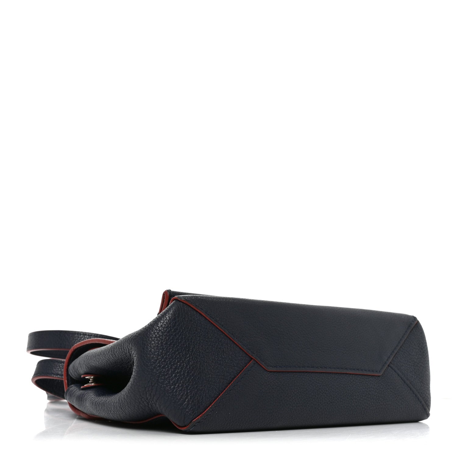 Louis Vuitton Calfskin Lockme II Chain Bag BB Marine Rouge 4 of 9