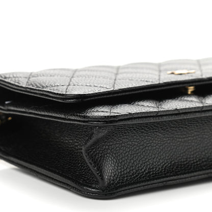 Chanel Caviar Quilted Wallet On Chain WOC Black 9 of 10