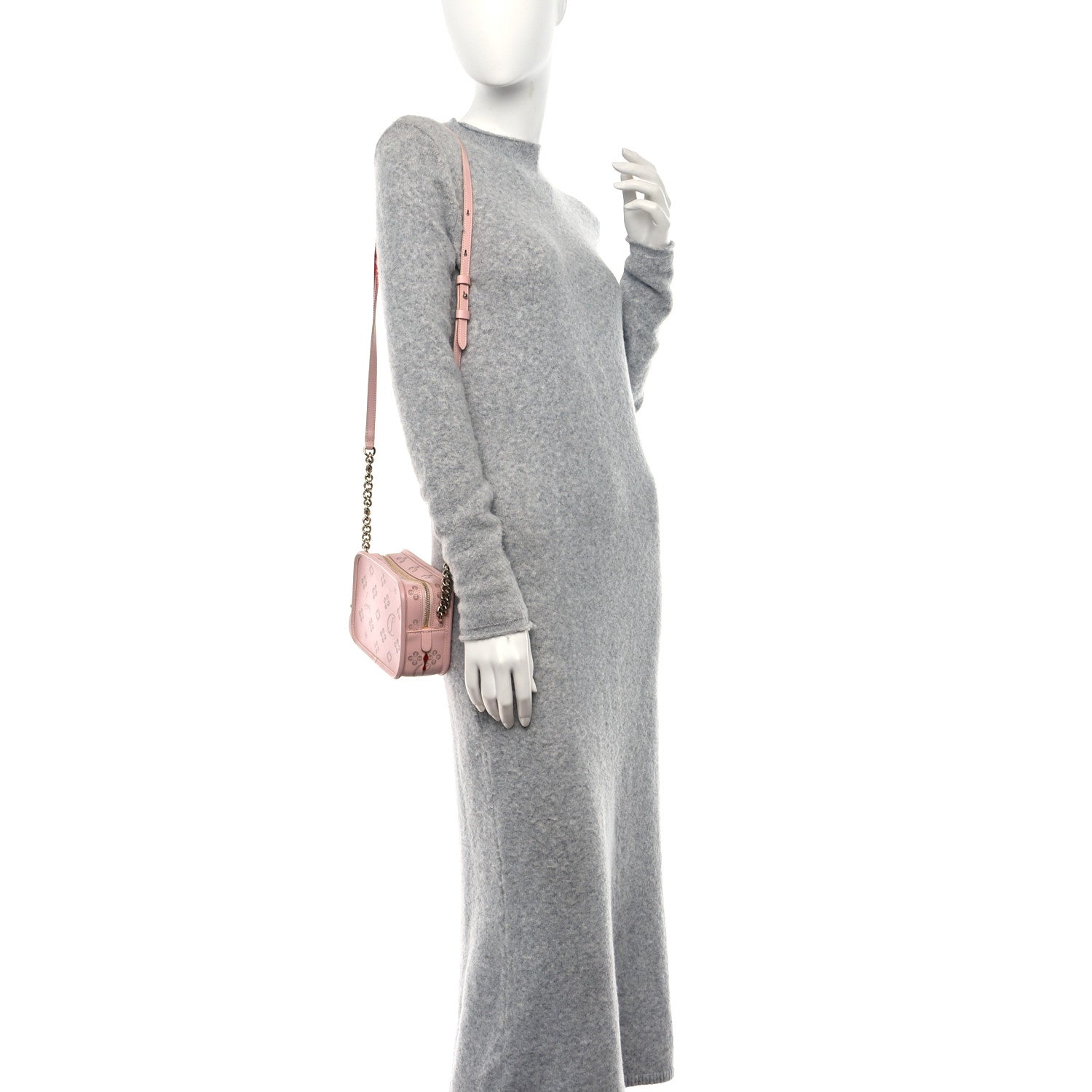 Christian Louboutin Calfskin Small Radioloubi Pink 2 of 8