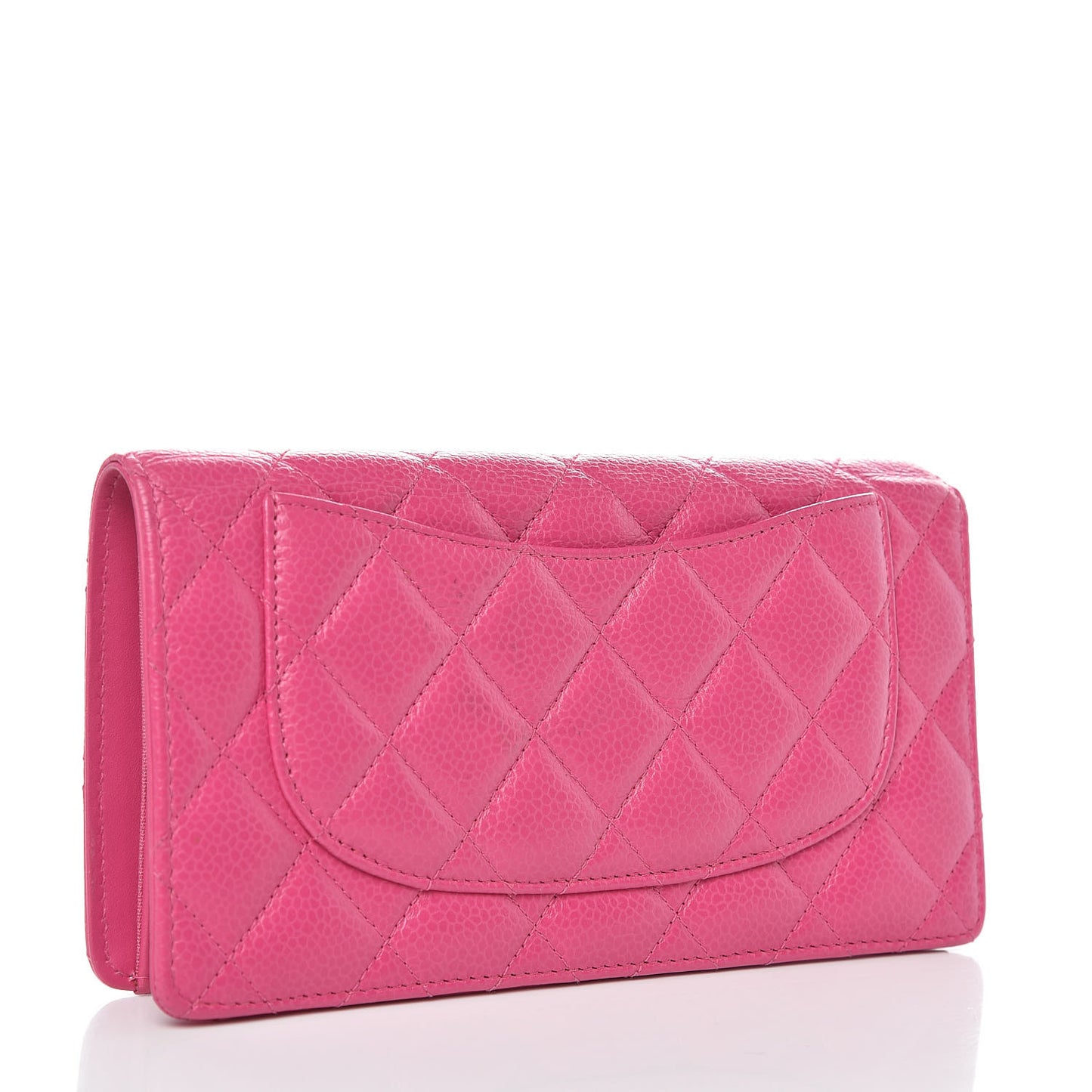Caviar Quilted Yen Wallet Pink