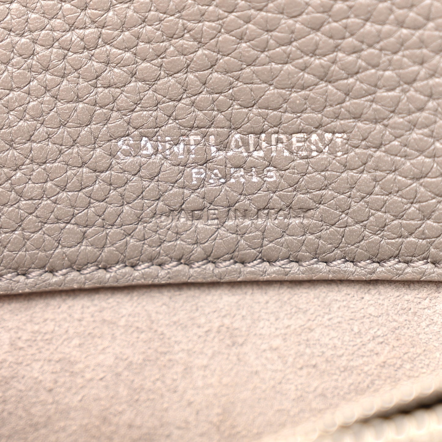 Grained Calfskin Nano Supple Sac De Jour Fog