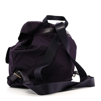 Prada Tessuto Nylon Saffiano Medium Backpack Purple 3 of 13