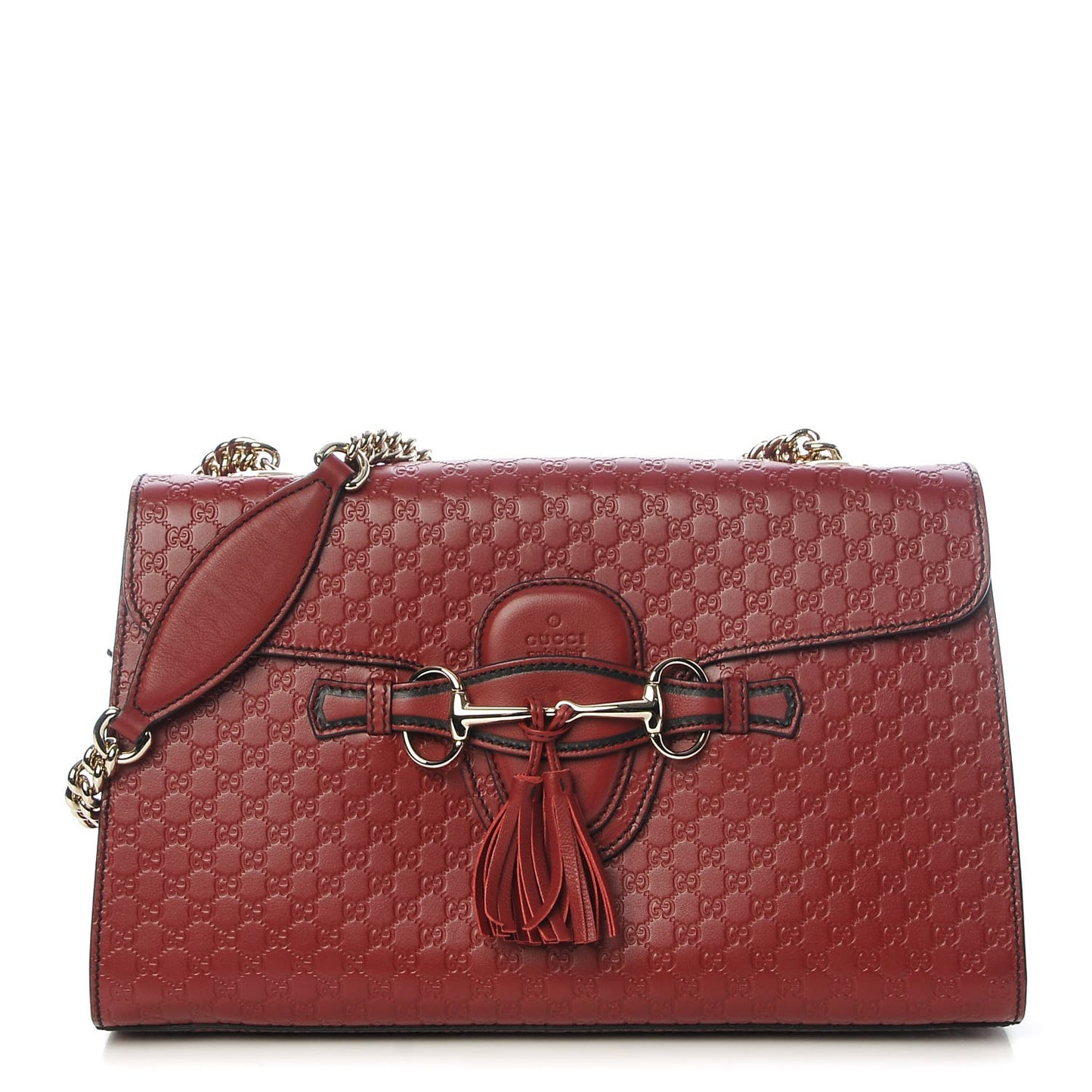 Microguccissima Medium Emily Chain Shoulder Bag Red