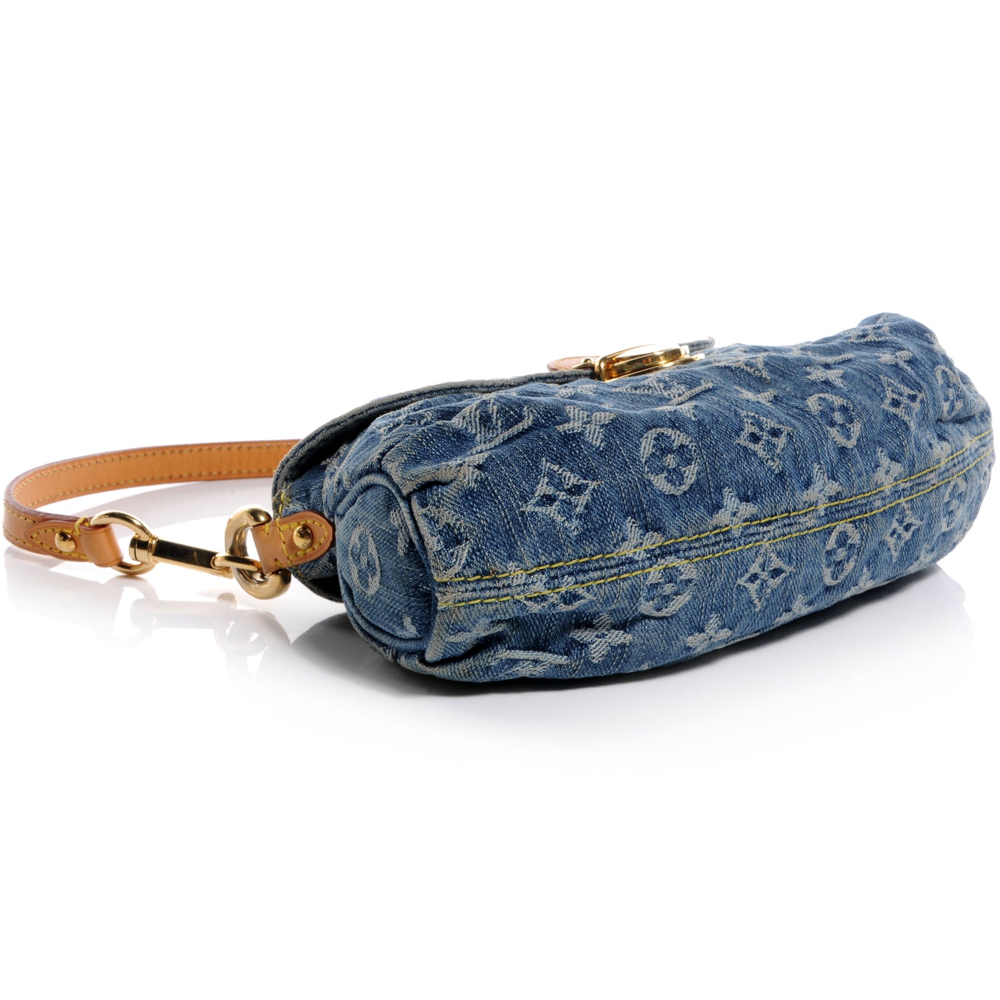 Monogram Denim Mini Pleaty Blue