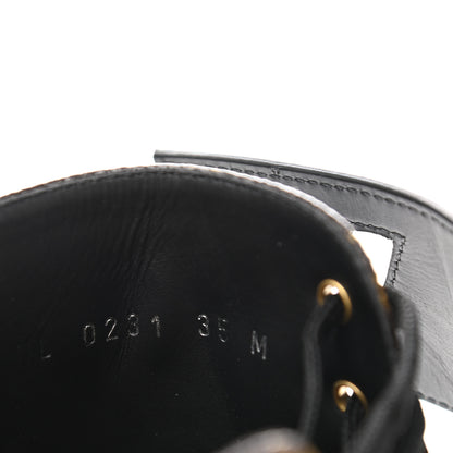 Louis Vuitton Calfskin Monogram Wonderland Flat Ranger Boots 35 Black 8 of 9