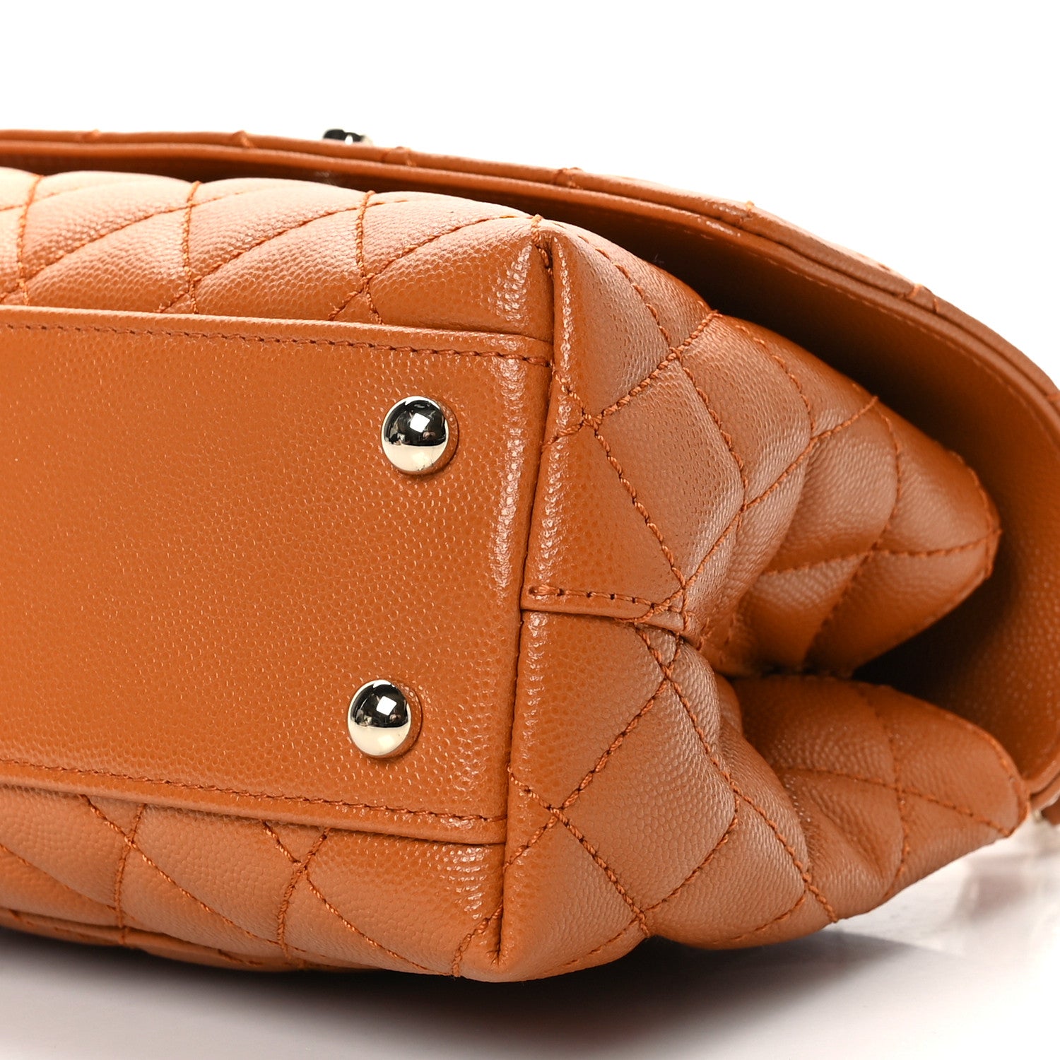 Chanel Caviar Quilted Mini Coco Handle Flap Light Brown 9 of 9