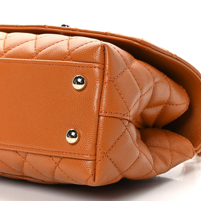 Chanel Caviar Quilted Mini Coco Handle Flap Light Brown 9 of 9