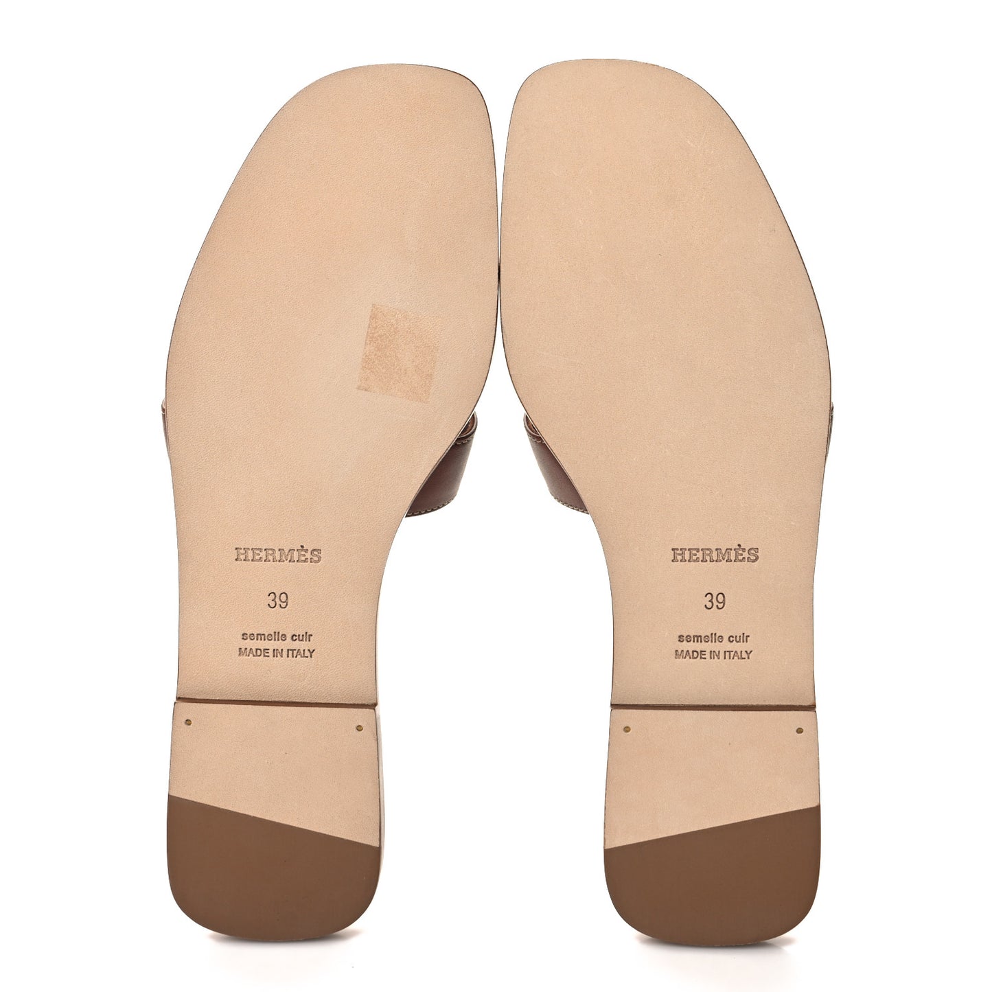 Box Calfskin Oran Sandals 39 Gold