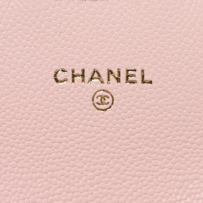 Chanel Caviar Quilted Flap Card Holder Wallet Light Pink 6 of 10