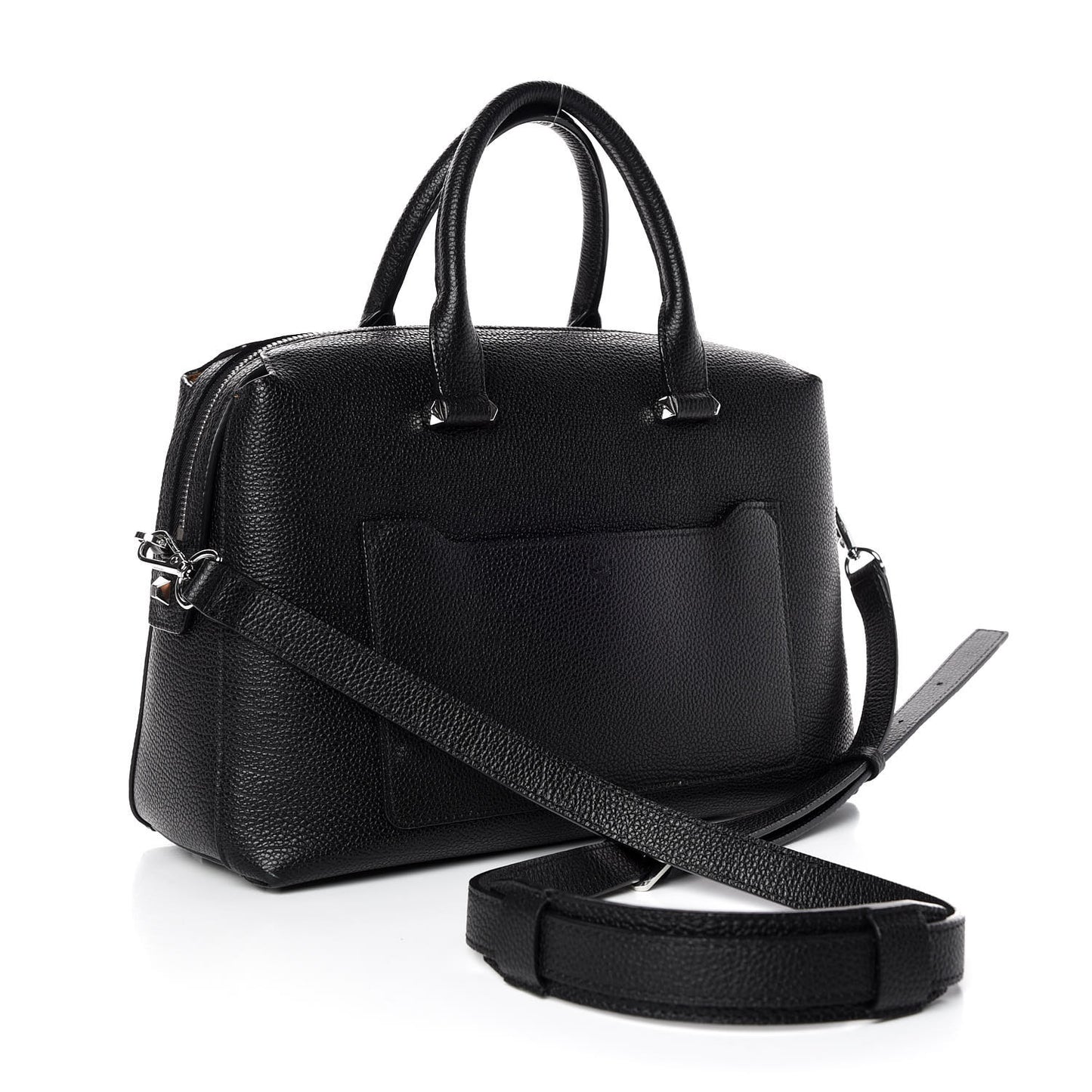 Grained Calfskin Medium Ella Boston Black