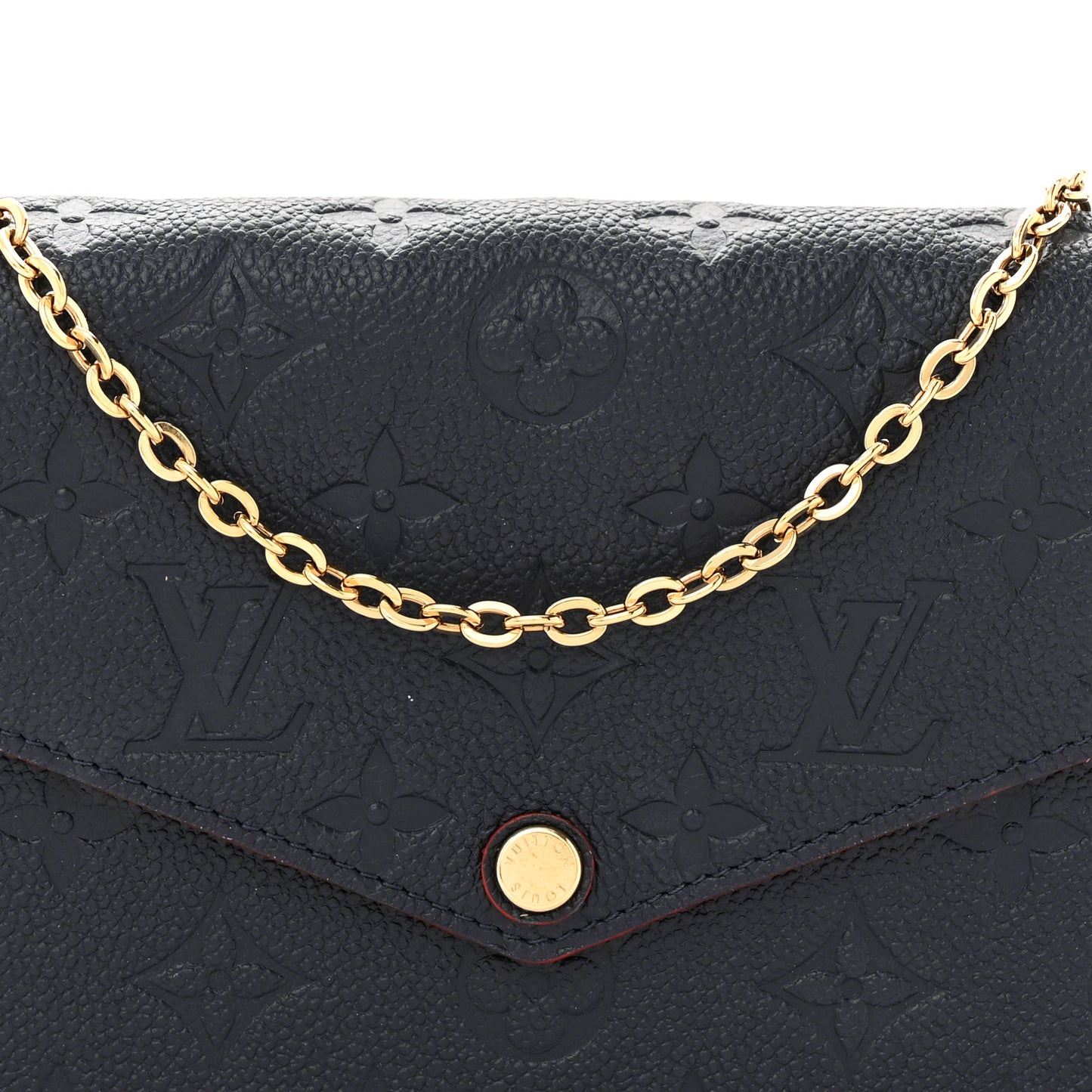 Empreinte Pochette Felicie Chain Wallet Marine Rouge