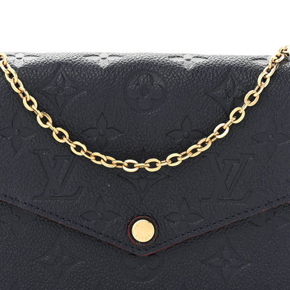 Louis Vuitton Empreinte Pochette Felicie Chain Wallet Marine Rouge 9 of 11