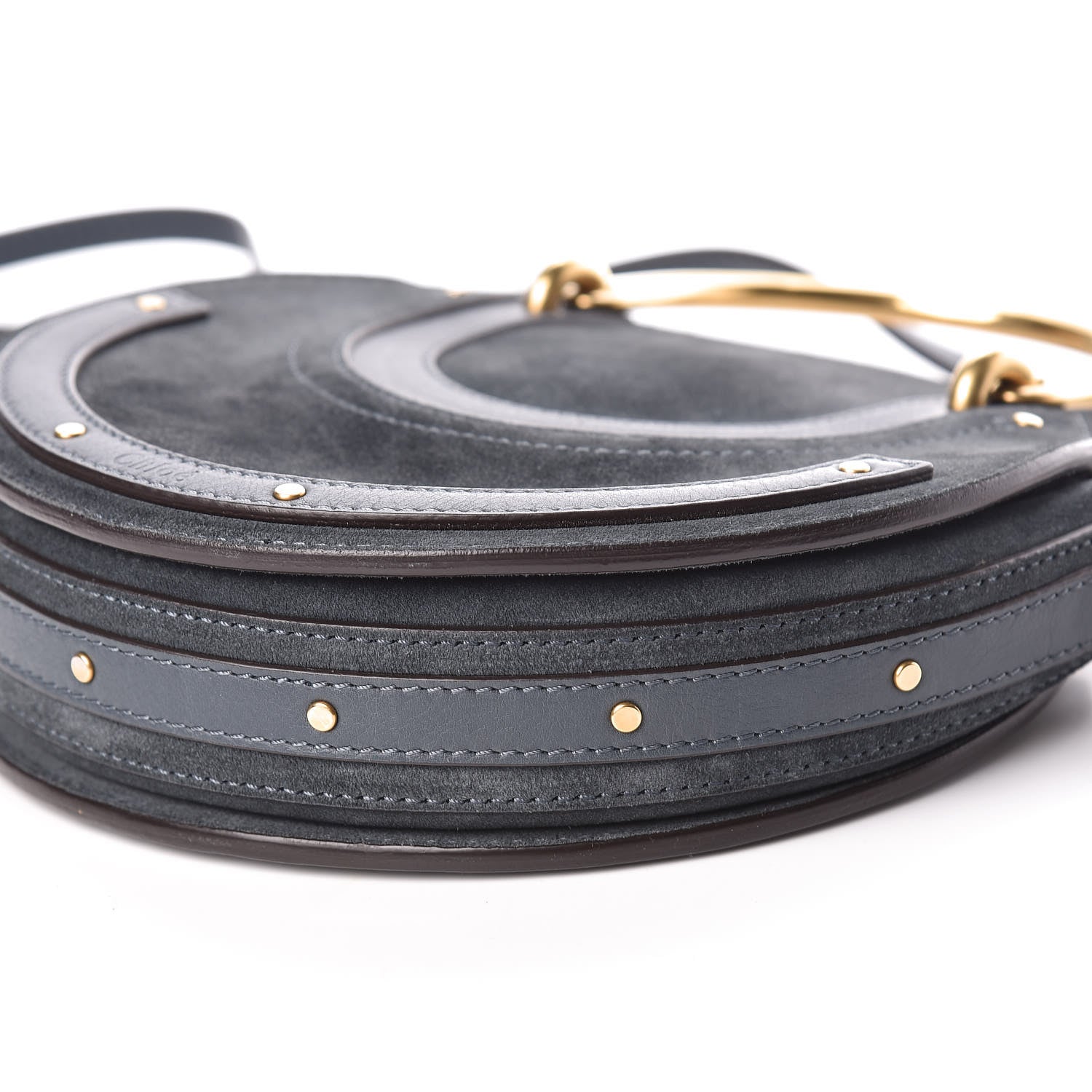 Chloe Goatskin Suede Small Pixie Bag Silver Blue 8 of 11