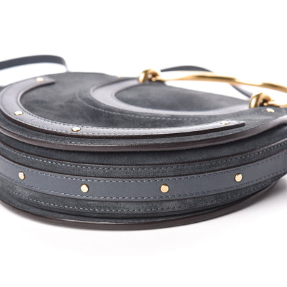 Chloe Goatskin Suede Small Pixie Bag Silver Blue 8 of 11
