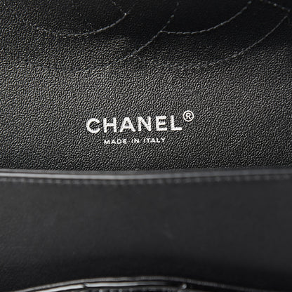 Chanel Patent Chevron Quilted Jumbo Double Flap Black 5 of 9