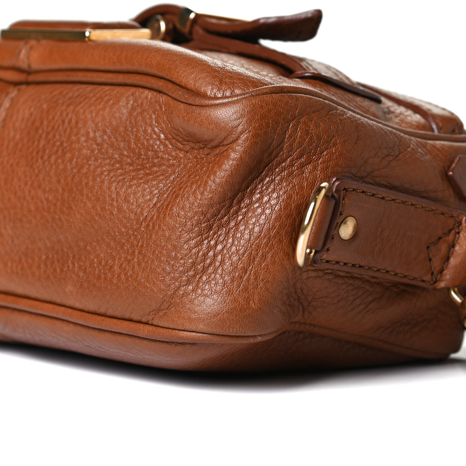 Burberry Grainy Calfskin Small Buckle Crossbody Brown 6 of 13