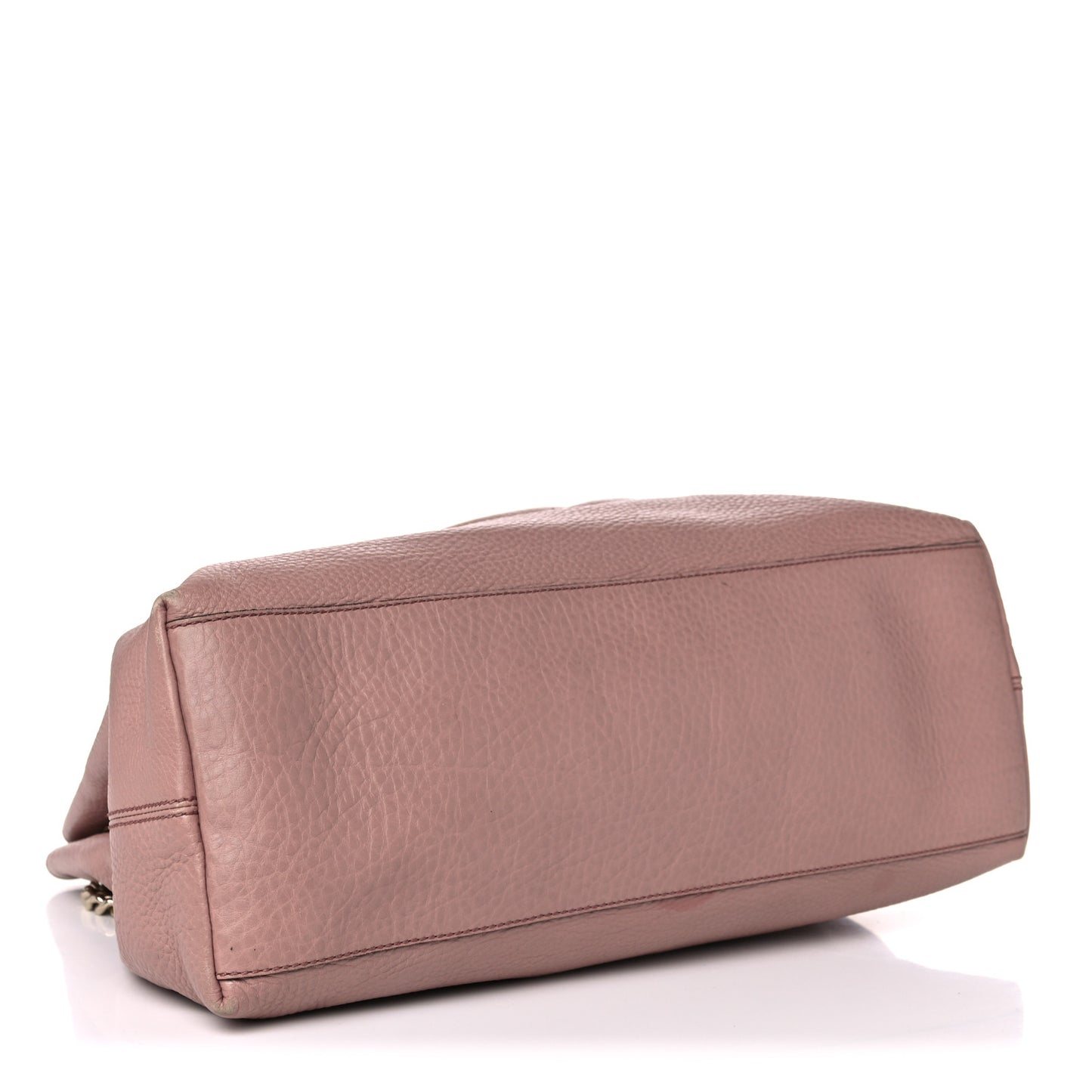 Pebbled Calfskin Medium Soho Chain Shoulder Bag Dark Cipria