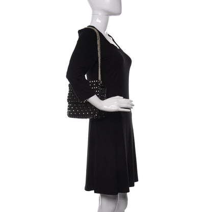 Valentino Garavani Lambskin Medium Rockstud Spike Shoulder Bag Black 2 of 9