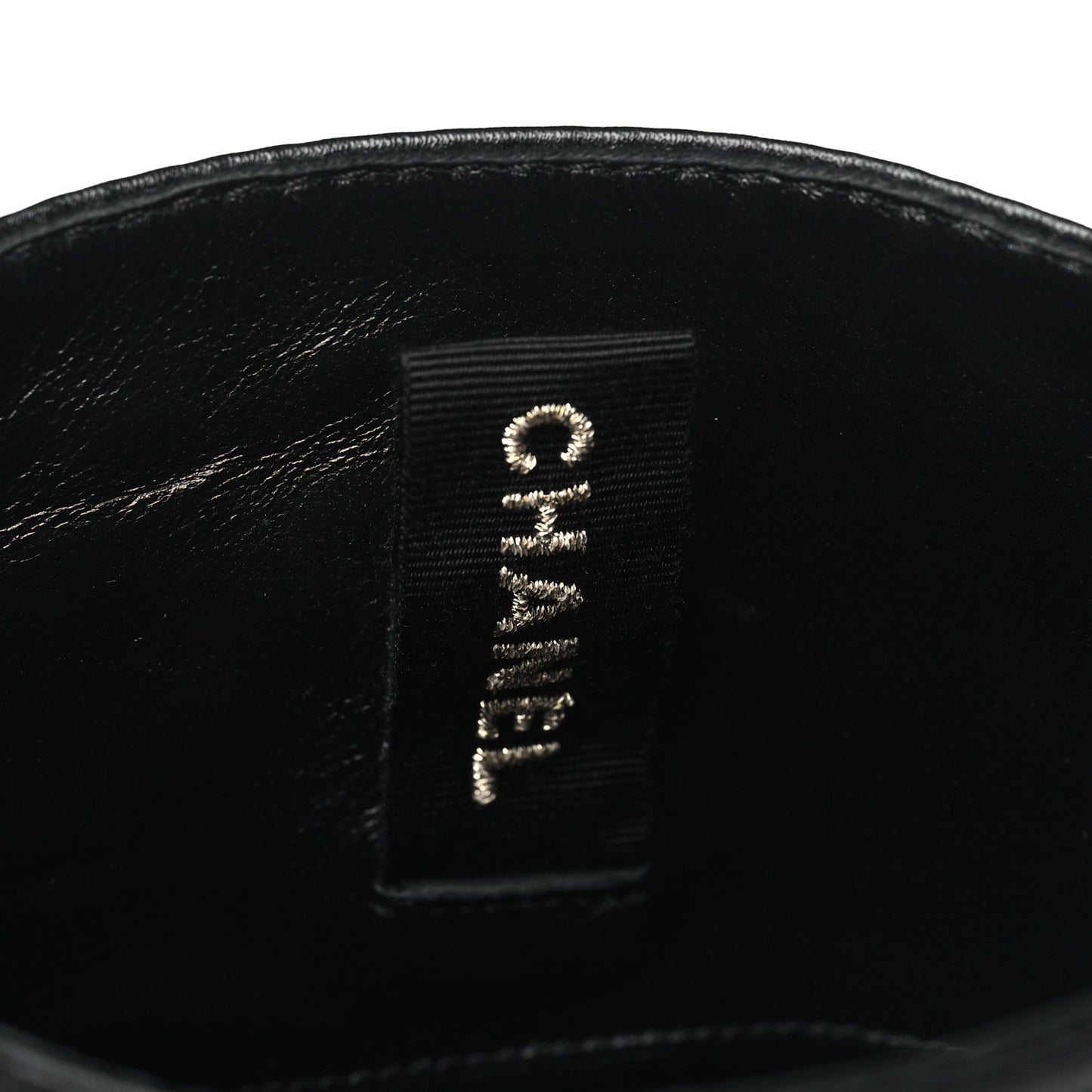 Lambskin CC Logo Calf Boots 36 Black