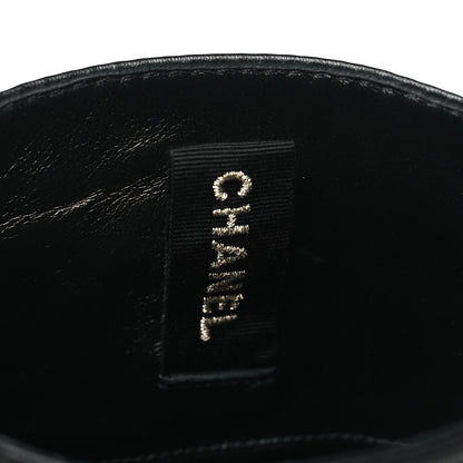 Chanel Lambskin CC Logo Calf Boots 36 Black 7 of 8