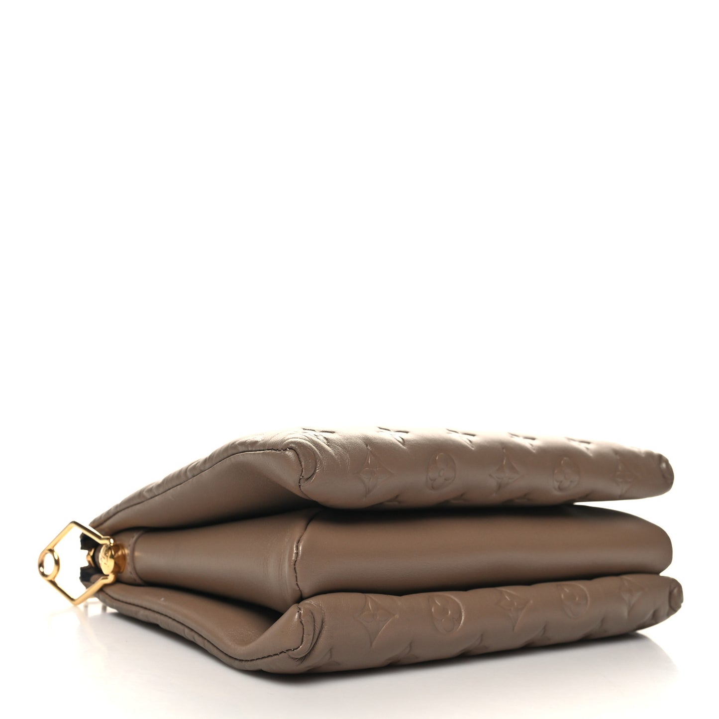 Lambskin Embossed Monogram Coussin PM Taupe