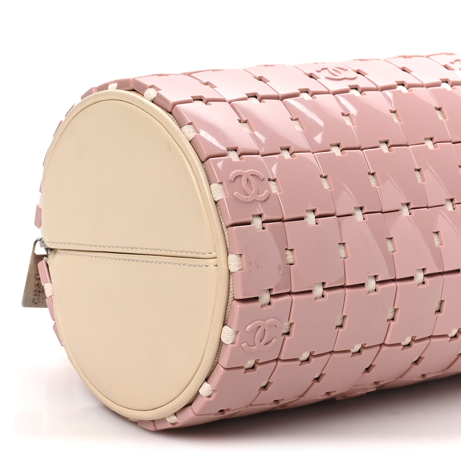 Chanel Lambskin Resin Tile Bowler Pink 9 of 10