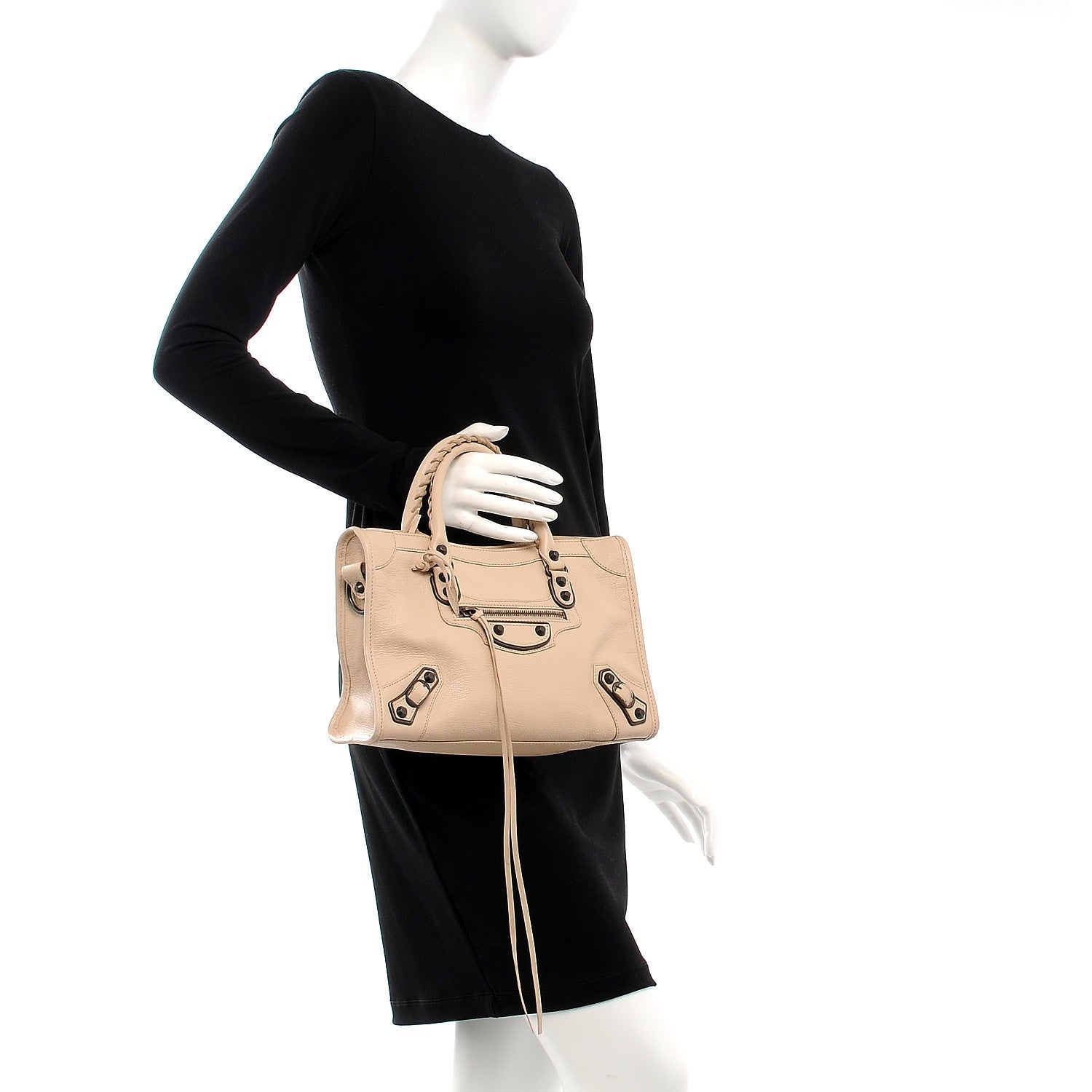 Balenciaga Chevre Classic Hardware Metallic Edge S City Beige Tapioca 3 of 18